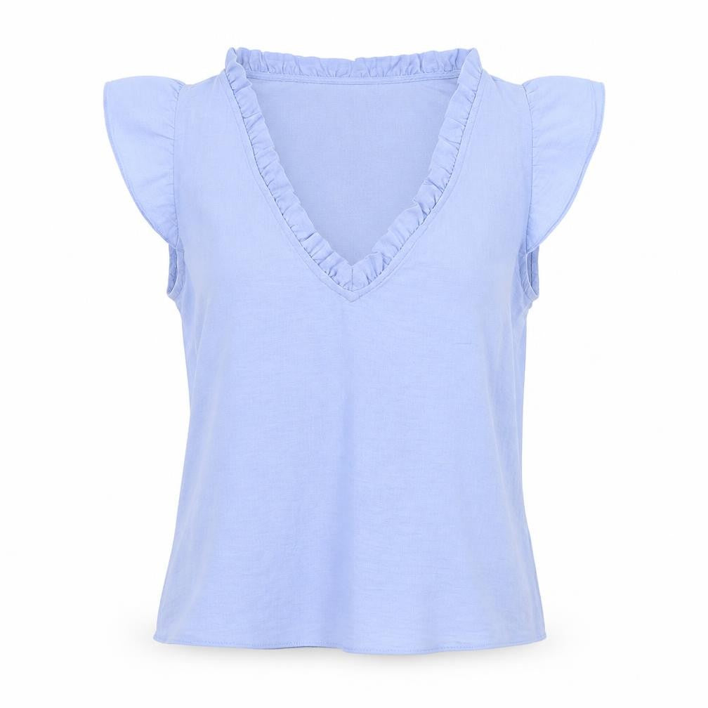 ASOS Womens Blue  Polyester Basic Blouse Size 10 V-Neck
