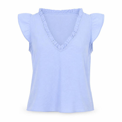 ASOS Womens Blue  Polyester Basic Blouse Size 10 V-Neck