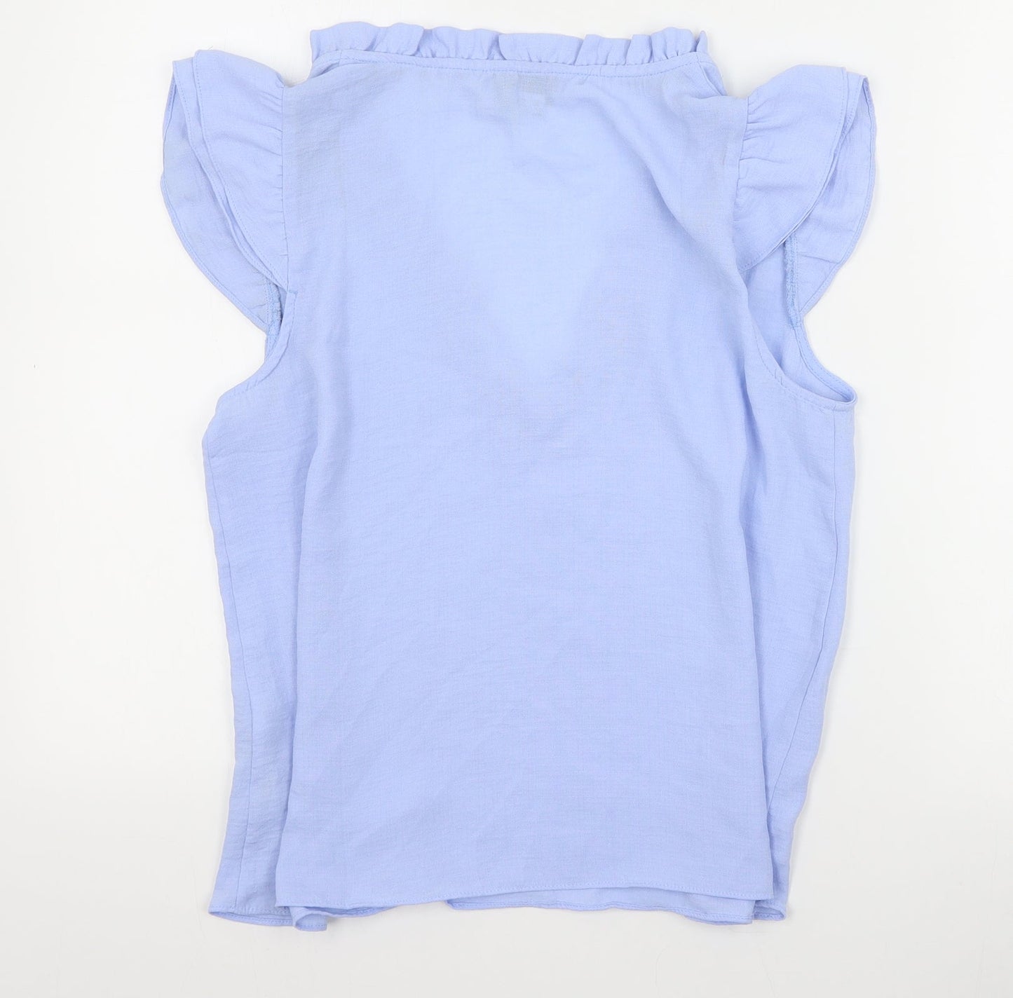 ASOS Womens Blue  Polyester Basic Blouse Size 10 V-Neck