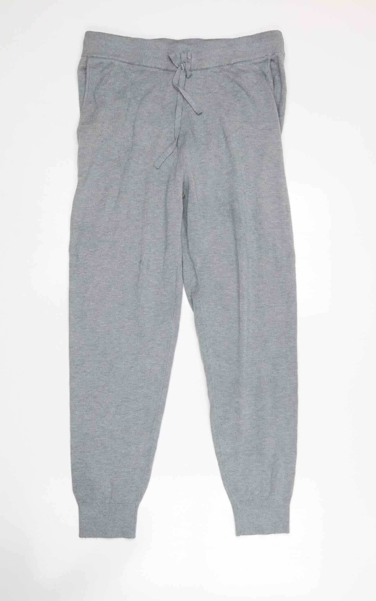 Dunnes Stores Womens Grey  Viscose Jogger Trousers Size M L26 in Regular