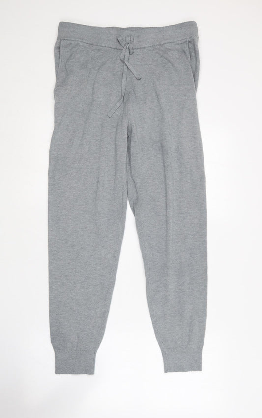 Dunnes Stores Womens Grey  Viscose Jogger Trousers Size M L26 in Regular