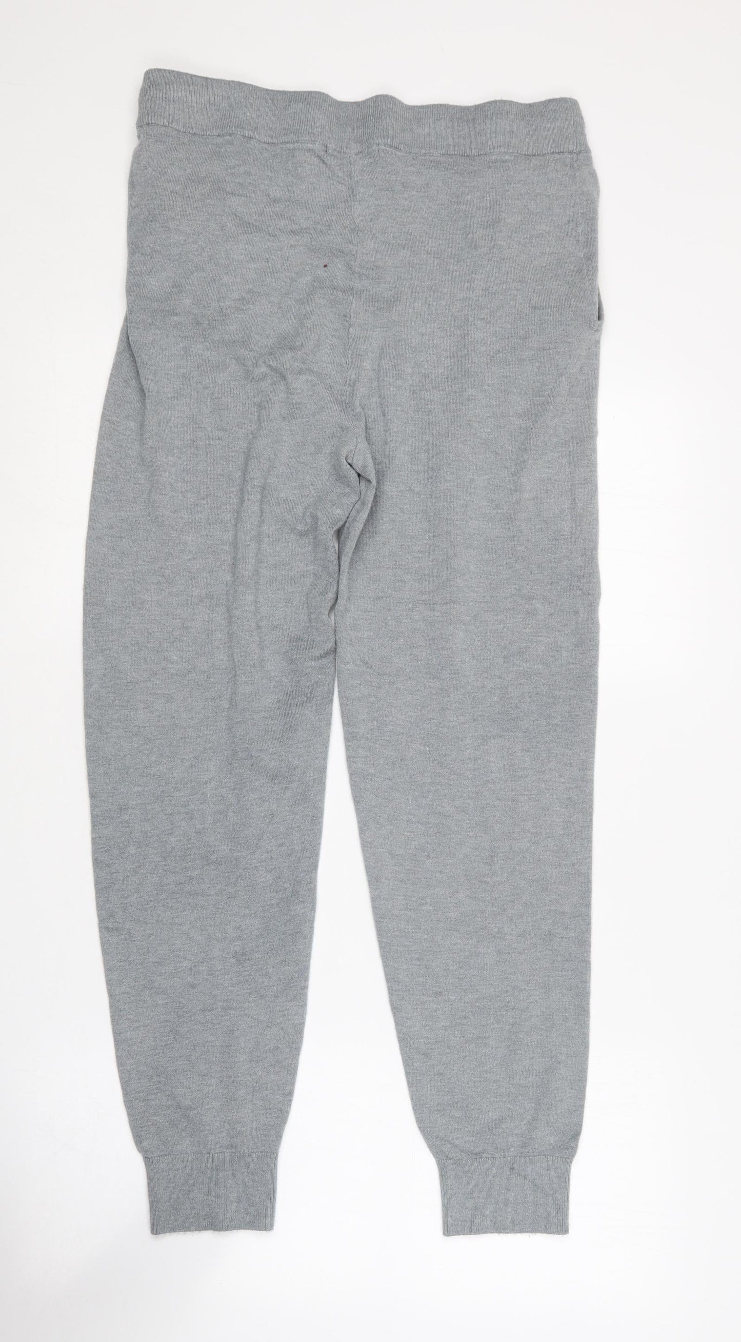 Dunnes Stores Womens Grey  Viscose Jogger Trousers Size M L26 in Regular