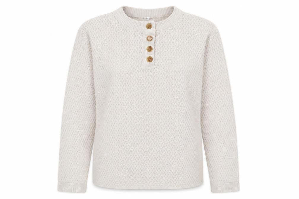 Preworn Womens Beige Round Neck  Acrylic Pullover Jumper Size S