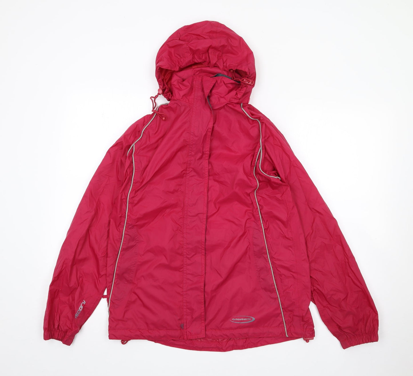 Mountain Life Womens Pink   Rain Coat Coat Size 8  Zip