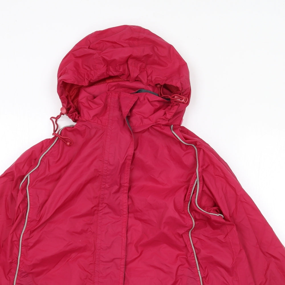 Mountain Life Womens Pink   Rain Coat Coat Size 8  Zip