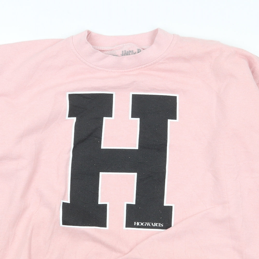 Wizarding World Womens Pink  Cotton Pullover Sweatshirt Size S  Pullover - Harry Potter