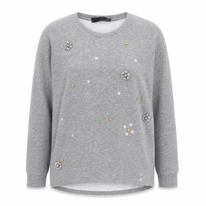 TRF Womens Grey Crew Neck  Polyester Pullover Jumper Size S