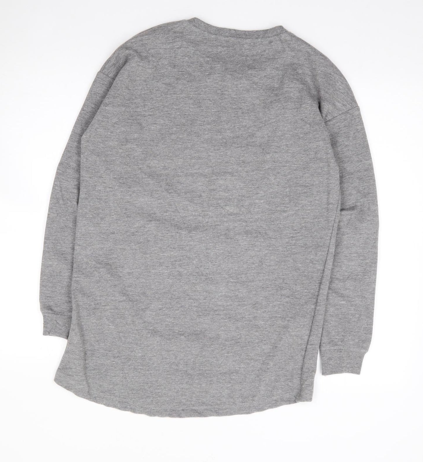 TRF Womens Grey Crew Neck  Polyester Pullover Jumper Size S