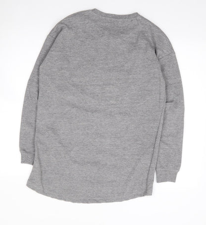 TRF Womens Grey Crew Neck  Polyester Pullover Jumper Size S