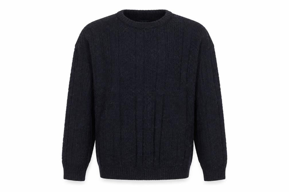 St Bernard Mens Blue Crew Neck  Acrylic Pullover Jumper Size L