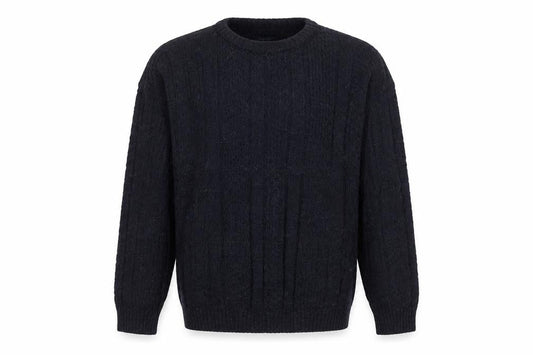 St Bernard Mens Blue Crew Neck  Acrylic Pullover Jumper Size L