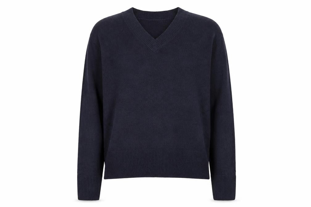 Marks & Spencer Womens Blue V-Neck  Acrylic Pullover Jumper Size 18