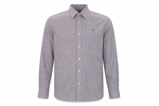State of art Mens Purple Geometric Cotton  Dress Shirt Size M Collared Button