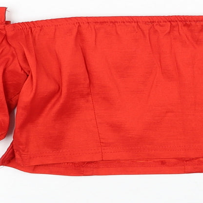 Naanaa Womens Red  Polyester Cropped Tank Size 12 Square Neck