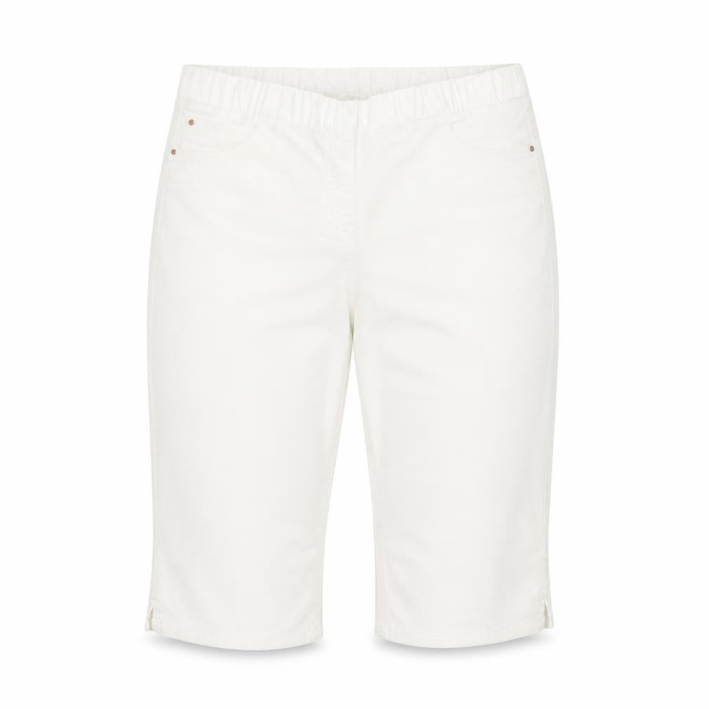 Preworn Womens White  Polyester Bermuda Shorts Size 36 in L15 in Regular Pull On