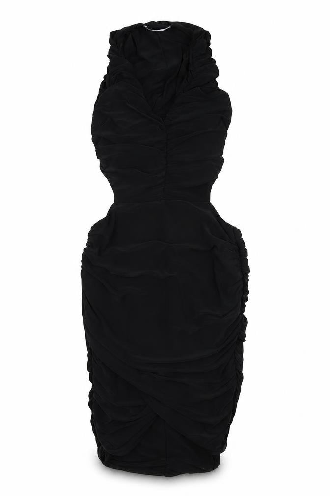 Stylewise Womens Black  Polyester Pencil Dress  Size 8  V-Neck Pullover