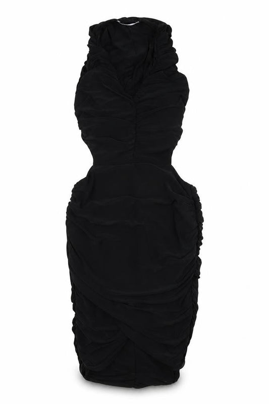 Stylewise Womens Black  Polyester Pencil Dress  Size 8  V-Neck Pullover