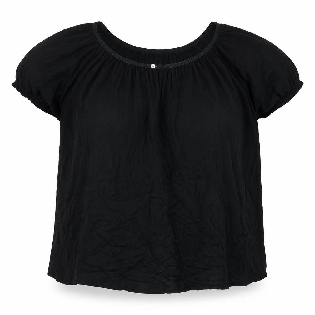 Peppercorn Womens Black  Polyester Basic Blouse Size XL Round Neck