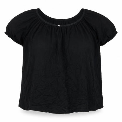 Peppercorn Womens Black  Polyester Basic Blouse Size XL Round Neck
