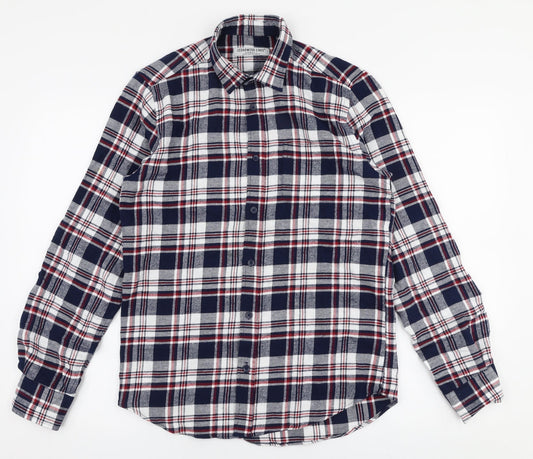 Cedar Wood State Mens Multicoloured Plaid Cotton  Button-Up Size XS Collared Button