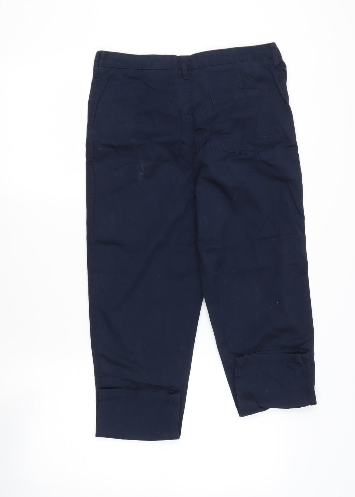 F&F Womens Blue  Cotton Cargo Trousers Size 6 L24 in Regular