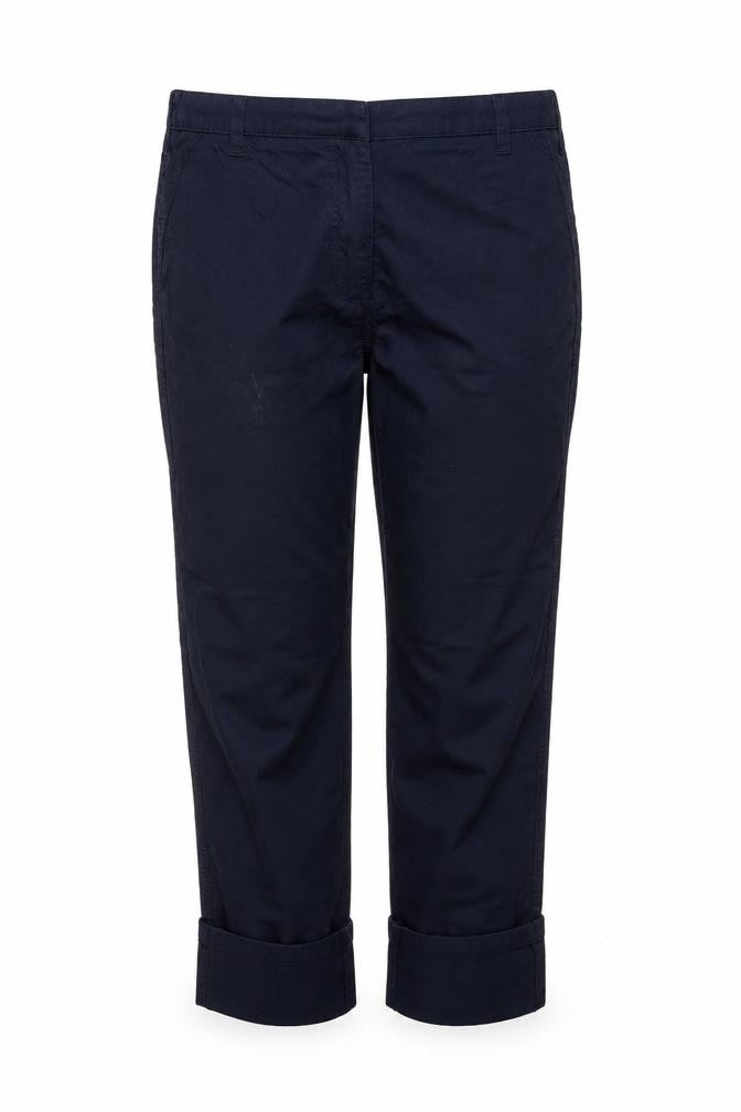 F&F Womens Blue  Cotton Cargo Trousers Size 6 L24 in Regular