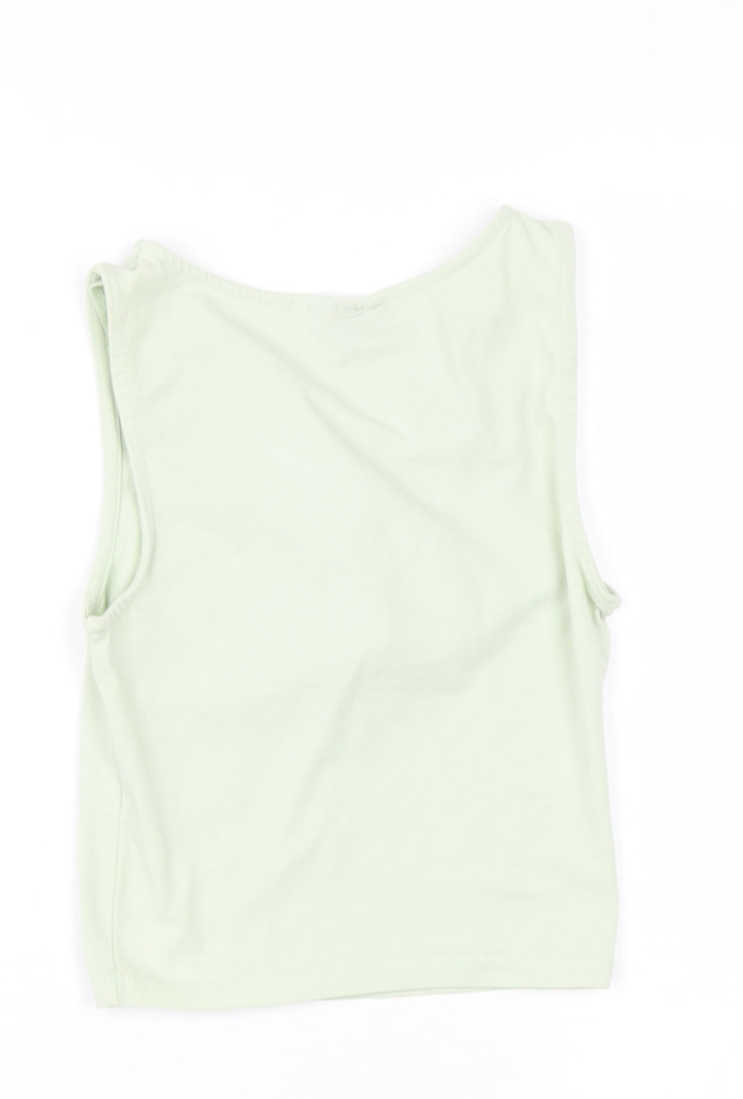 Topshop Womens Green  Polyester Basic Tank Size 6 V-Neck