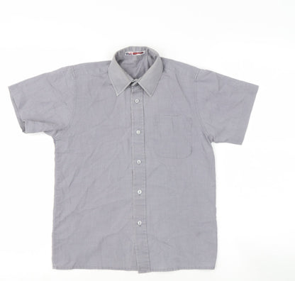 robinsons Boys Grey  Polyester Basic Button-Up Size 8 Years Collared