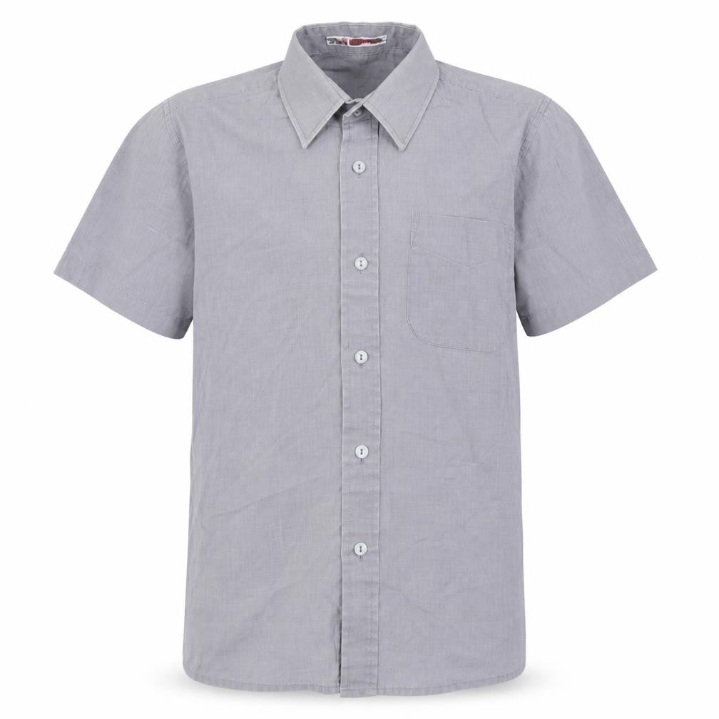 robinsons Boys Grey  Polyester Basic Button-Up Size 8 Years Collared