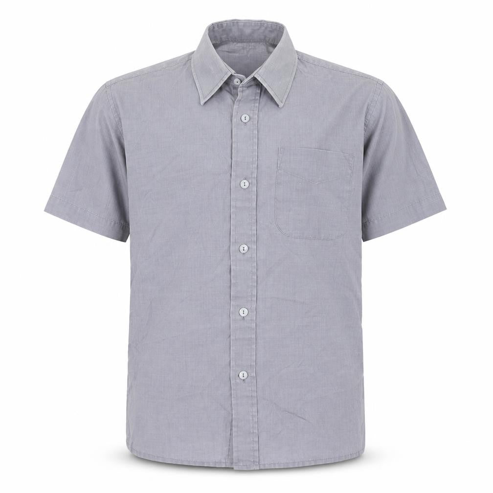 robinsons Boys Grey  Otter Basic Button-Up Size 9 Years Collared