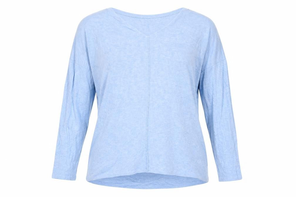 Topshop Womens Blue V-Neck  Viscose Pullover Jumper Size 8