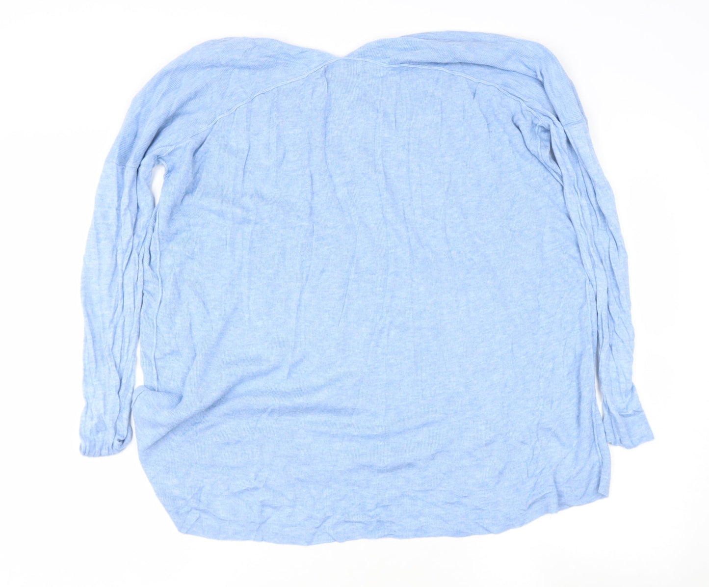 Topshop Womens Blue V-Neck  Viscose Pullover Jumper Size 8