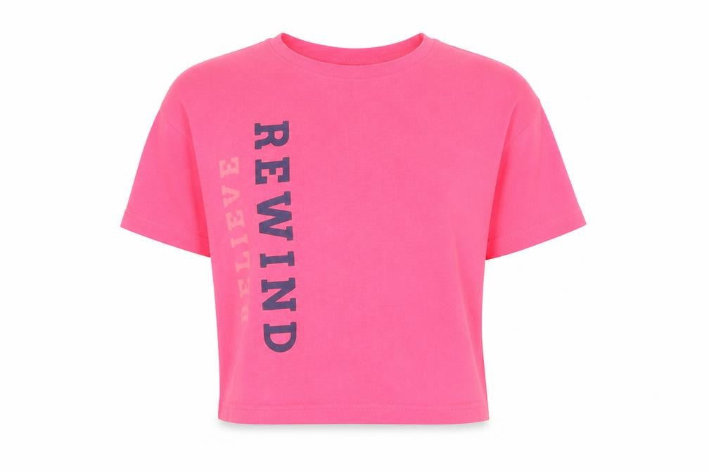Preworn Womens Pink  Polyester Blend Basic T-Shirt Size 8 Roll Neck - REWIND