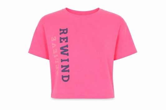 Preworn Womens Pink  Polyester Blend Basic T-Shirt Size 8 Roll Neck - REWIND
