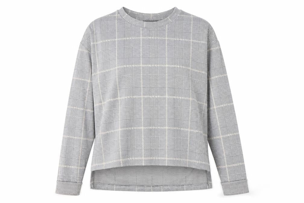 Primark Womens Multicoloured Plaid Polyester Pullover Sweatshirt Size 10