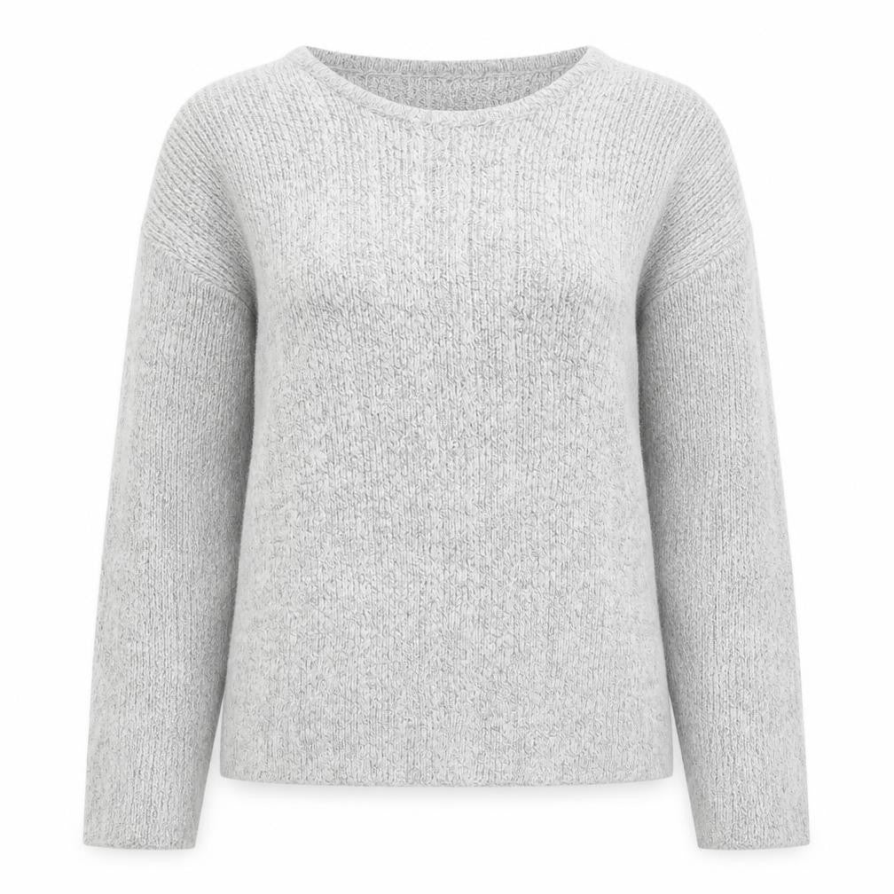 C&A Womens Grey Round Neck  Acrylic Pullover Jumper Size M