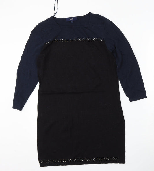 NEXT Womens Blue Round Neck  Cotton Pullover Jumper Size 12