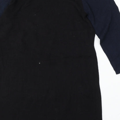 Next Womens Blue Round Neck  Cotton Pullover Jumper Size 12