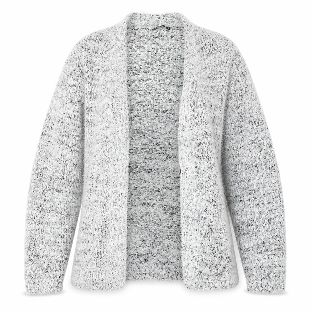 Terranova Womens White V-Neck  Polyester Cardigan Jumper Size S