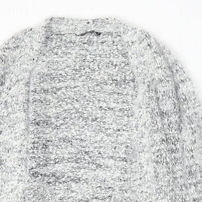 Terranova Womens White V-Neck  Polyester Cardigan Jumper Size S