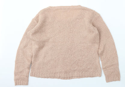 Select Womens Pink Round Neck  Acrylic Pullover Jumper Size 10