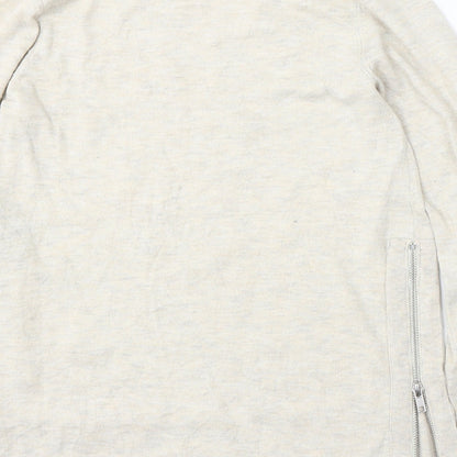 H&M Womens Beige Round Neck  Polyester Pullover Jumper Size XS