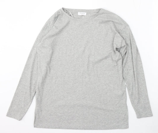 Papaya Womens Grey Round Neck  Polyester Pullover Jumper Size S