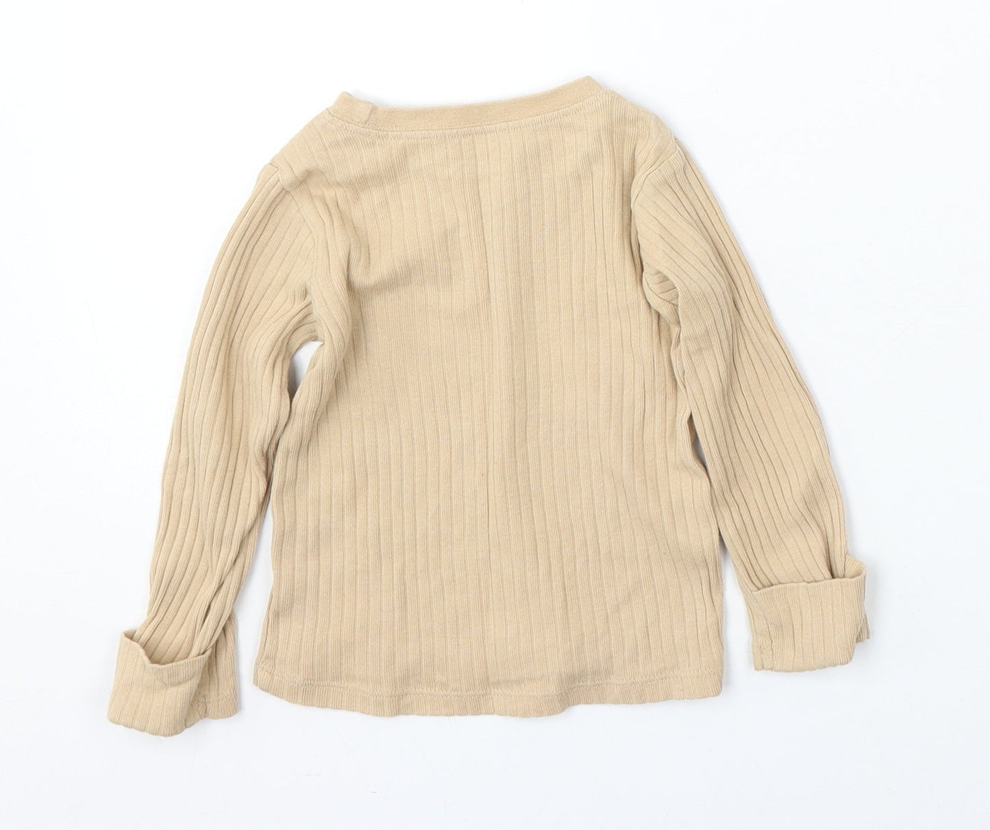 George Boys Beige  Cotton Pullover Jumper Size 6-9 Months
