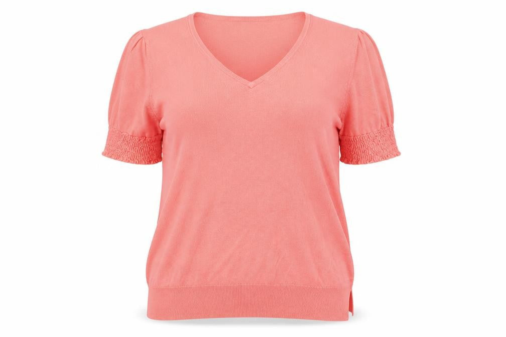 NEXT Womens Pink V-Neck  Polyester Pullover Jumper Size XL