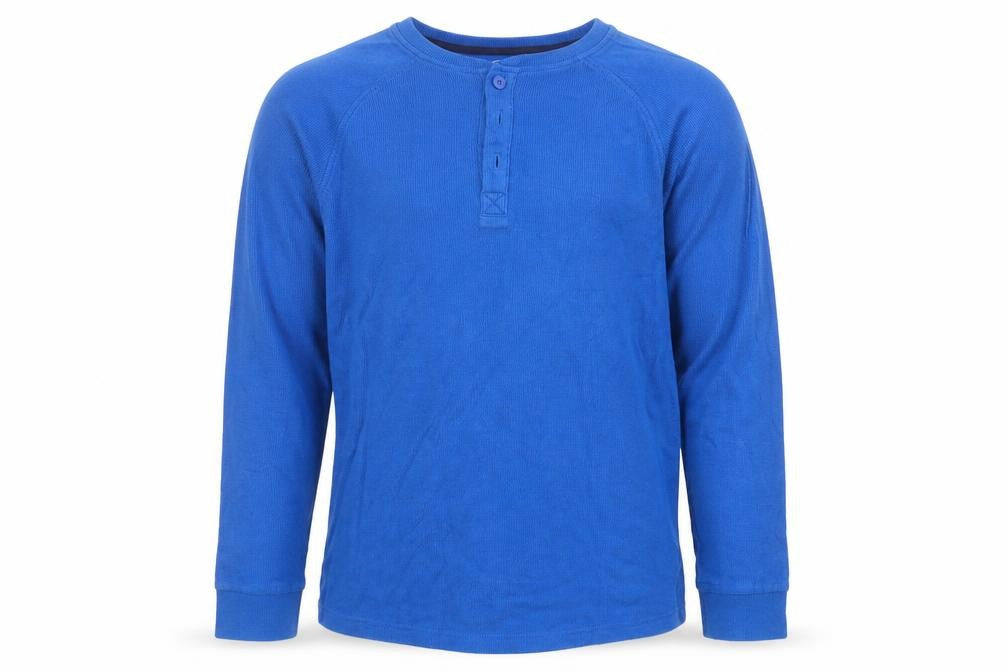Next Boys Blue  Cotton Pullover T-Shirt Size 11 Years Round Neck