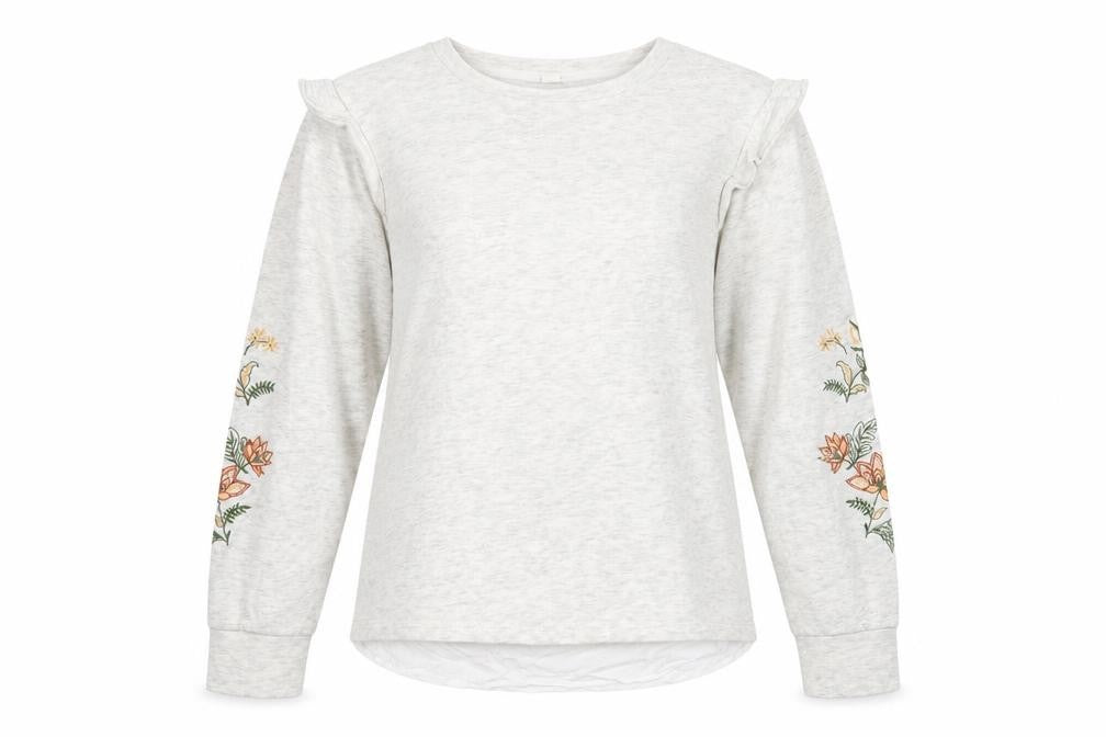 Springfield Womens Grey Round Neck  Cotton Henley Jumper Size S