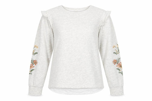 Springfield Womens Grey Round Neck  Cotton Henley Jumper Size S