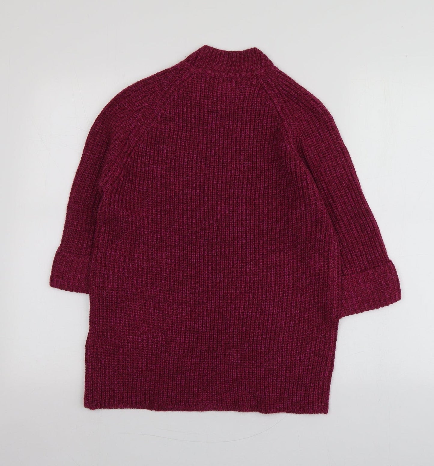 F&F Womens Purple High Neck  Acrylic Pullover Jumper Size 6