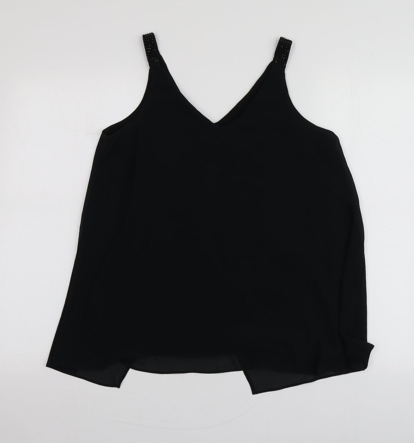 NEXT Womens Black  Polyester Basic Polo Size 10 Collared